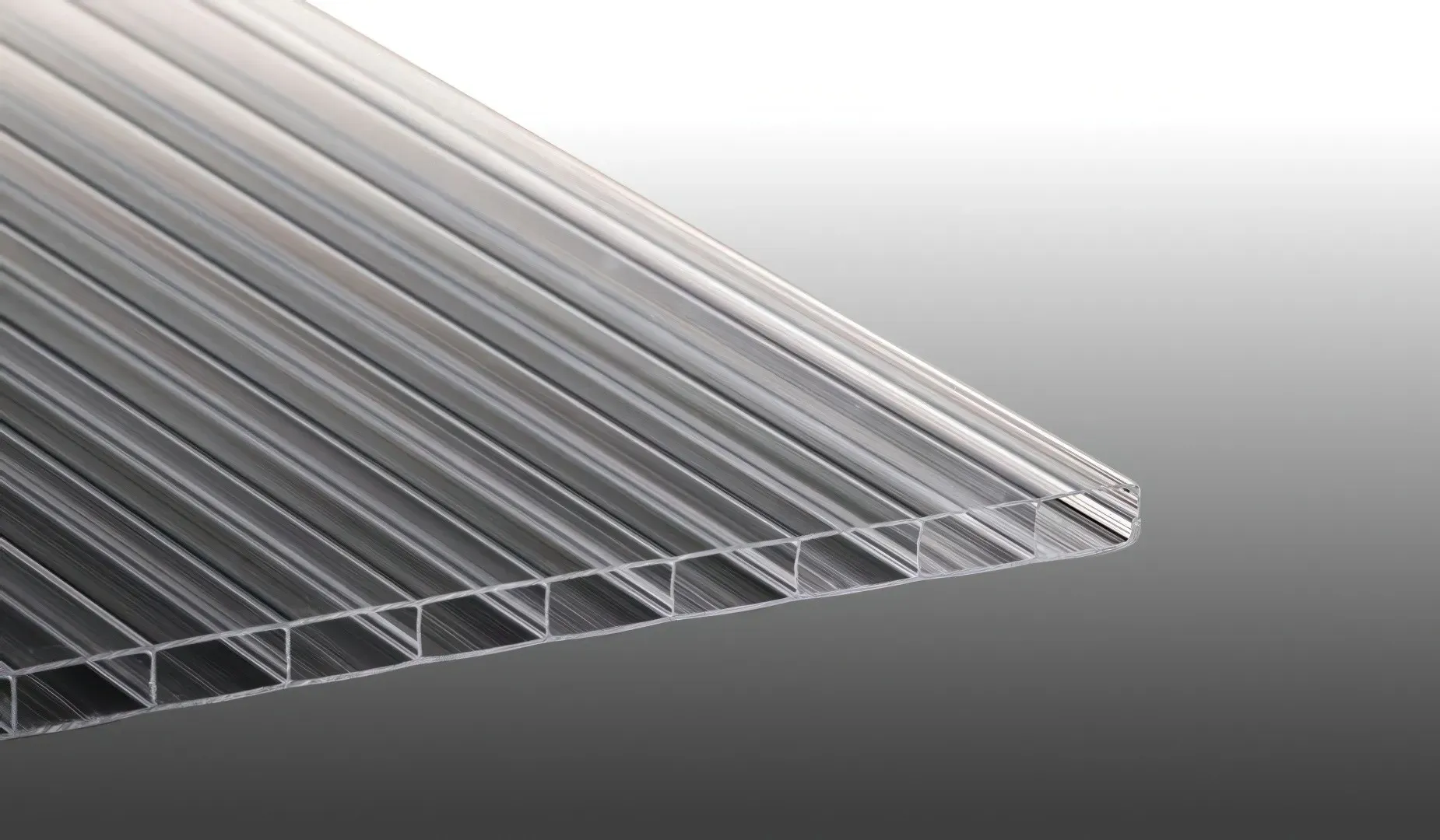 Polycarbonat Stegplatte 16/32 mm - 1200 x 4500 mm Polycarbonat Doppelstegplatte - Glasklar