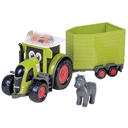 Claas Kids Axion 870 Traktor mit Pferdeanhänger und Pferd