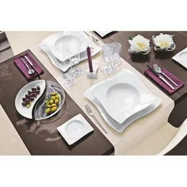 Villeroy & Boch New Wave Gourmetteller 37 x 25 cm Weiß 4er Set