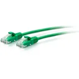 C2G 7,6 m Cat6a ungeschirmtes (UTP) flaches Ethernet Patchkabel mit Rastnasenschutz – grün