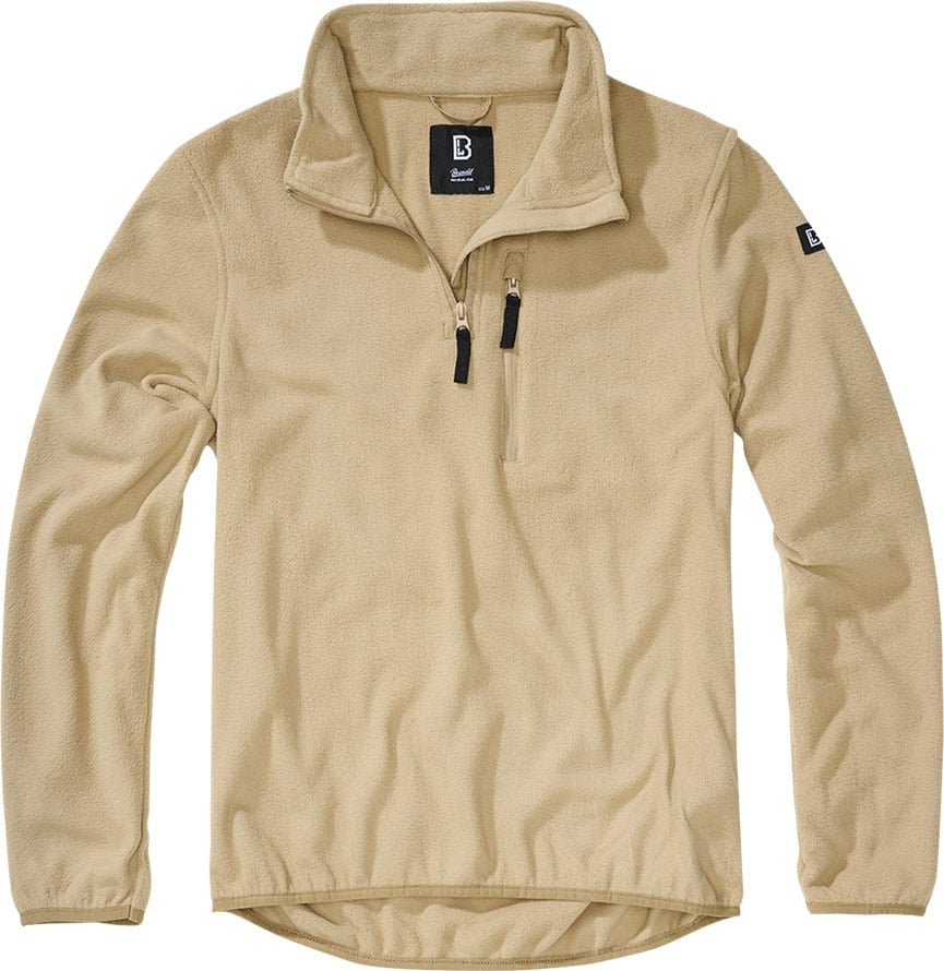 Brandit Fleece Troyer, Pullover - Beige - 3XL