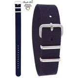 Pacific Time Unisex Nylon Uhrenarmband blau 10000