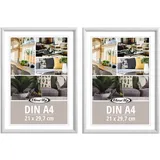 Close Up Bilderrahmen Posterrahmen 21 x 29,7 cm 2er Set DIN A4 Kunststoff weiß