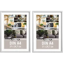 Close Up Bilderrahmen Posterrahmen 21 x 29,7 cm 2er Set DIN A4 Kunststoff weiß