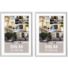 Close Up Bilderrahmen Posterrahmen 21 x 29,7 cm 2er Set DIN A4 Kunststoff weiß