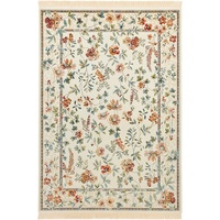 NOURISTAN Teppich »Orient Flowers«, rechteckig, Orientalisch mit Fransen, Orient, Wohnzimmer, Schlafzimmer, Esszimmer, beige