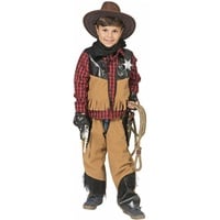 Funny Fashion Cowboy-Kostüm "Austin" für Kinder - Wilder Westen Karnevalskostüm für Jungen braun 128