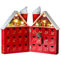 Befüllbarer LED Musik Adventskalender Holz Krippenszene Weihnachtskalender Advents Kalender Weihnachtsdeko