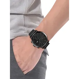 Lacoste Multi Zifferblatt Quarz Uhr für Herren Schwarzes Lederarmband 2011177