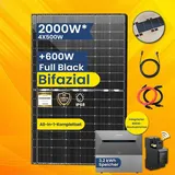 All In One 2000W Solaranlage Komplettset inkl. Speicher 3,2 kWh Anker SOLIX Solarbank E1600 PRO mit Smarter Zähler & Aufständerung Halterung