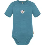 normani Outdoor Sports Baby Merino Body Kurzarm Tauranga in Blau | Gr.: 98