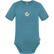 normani Outdoor Sports Baby Merino Body Kurzarm Tauranga in Blau | Gr.: 98