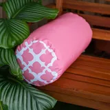 Gardenista - Nackenrolle Für Den Garten, Dekorative Möbelkissen, 46x20 Cm Wasserabweisende Terrassenkissen Für Drinnen Und Draußen, Gartensofakissen, Bedruckte Yogakissen - Rosa