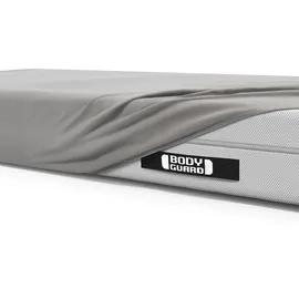 Bett1.de Spannbettlaken BODYGUARD Jersey 90-100 x 200 cm Silber