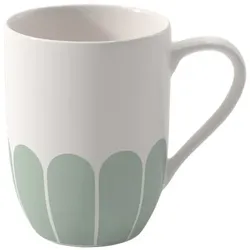 Becher FLEUR vert - weiß