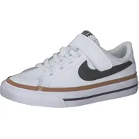 Nike Court Legacy Sneaker Jungen 102 white/black-desert ochre-gum light brown 34