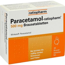 Ratiopharm PARACETAMOL-ratiopharm 500 mg Brausetabletten 20 St