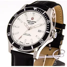 Swiss Alpine Military Herren Uhr Analog Quarz 7022.1532SAM Leder
