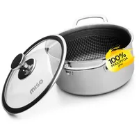 MISO Diamond Dust Keramisch Non-Stick Topf 20 cm (3 L) | Induktion – Perfekte Wärmeverteilung, 100% PFOA-/PFAS-frei, kratzfest, ofenfest bis 300 °C, spülmaschinengeeignet, mit ergonomischem Griff