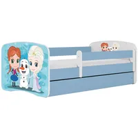 Raumhirsch furniture Kinderbett, Blau, Holzwerkstoff, Holzwerkstoff, 1 Schubladen, 80x160