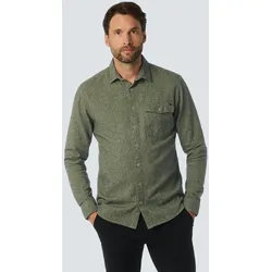 Langarmhemd NO EXCESS "No Excess Zweifarbiges Twill-Hemd", Herren, Gr. XL, Normalgrößen, grau, 100% Baumwolle, casual, normal, Hemden