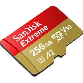 SanDisk Extreme microSDXC UHS-I U3 A2 + SD-Adapter 256 GB