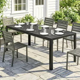 Outsunny Alu-Gartentisch 190 x 84,5 cm schwarz