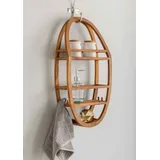 Destiny Duschablage SPA & Living Wandregal oval 33x13x62 cm Teak