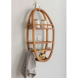 Destiny Duschablage SPA & Living Wandregal oval 33x13x62 cm Teak