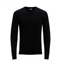 JACK & JONES Rundhalspullover Basic Knitted Pullover - Black - XL