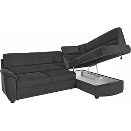sit&more Ecksofa SIT & MORE "Pandora L-Form", grau (anthrazit), B:251cm H:91cm T:176cm, Luxus-Microfaser ALTARA NUBUCK (100% Polyester);Luxus-Microfaser ALTARA NUBUCK (100% Polyester);Luxus-Microfaser (100% Polyester), Sofas, Ecksofa, wahlweise mit Bettfunktion