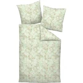 JANINE Carmen S 55127 07 floral Grün/Rosa 135 x 200 cm + 80 x 80 cm