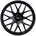 mam wheels 7 5 x 17 5 x 108 ET45 Matt Black Lip Polish