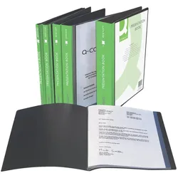Sichtmappe Panorama, 100 Hüllen, schwarz Q-CONNECT KF01271