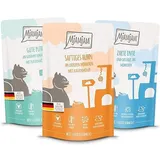 MJAMJAM Mixpaket 12 x 125 Gramm Katzennassfutter Mixpaket IV mit Pute, Huhn und Ente/Geflügel