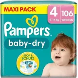 Pampers Baby Dry Windeln Größe 4 (9–14 kg) – 106 Stück