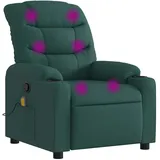 vidaXL Massagesessel Dunkelgrün Polyester 50 x 80,5 x 0 cm Grün mit Fernbedienung