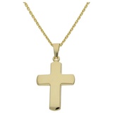 JuwelmaLux Kreuzanhänger JuwelmaLux Kreuz Unisex 333 Gold mattiert, poliert JL14-02-0023 (1-tlg)