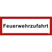 MBS FIRE Schild Feuerwehrzufahrt 59 x 21 cm Rot