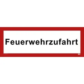 MBS FIRE Schild Feuerwehrzufahrt 59 x 21 cm Rot