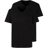 TOM TAILOR Herren T-Shirt mit V-Ausschnitt im Doppelpack, 29999 - Black, L
