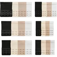 24-teiliges Bh-verlängerungsset Für Damen, Komfort-verlängerungs-bh, Elastischer Bh-extender (weiß + Schwarz + Nude-farbe + Aprikose), Weiß, Schwarz, Hautton, Mandel, 6