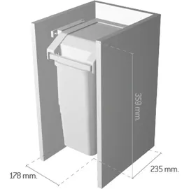 SO-Tech Kipp-Abfallbehälter 8 l Weiß