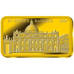 Goldbarren "Petersdom" in reinstem Feingold (999,9/1000)