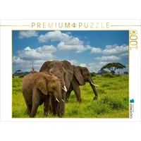 Calvendo Puzzle Elefanten 1000 Teile Lege-Größe 64 x 48
