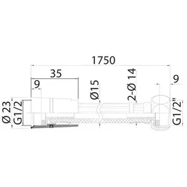 Bravat Duschschlauch 3590422 175 cm 1750 mm, verdrehsicher, Silber-Optik