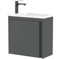 Planetmöbel Waschtisch inkl. Waschbecken grau matt 50cm