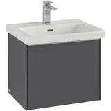 Villeroy & Boch Subway 3.0 Waschtischunterschrank C57900RK 52,3x42,9x44,75cm, ohne LED/Griff Aluminium glänzend, stone oak