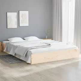 vidaXL Massivholzbett 160 x 200 cm Braun