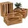 Relaxdays Holzkiste 25 x 40 x 30 cm 3-tlg. Braun